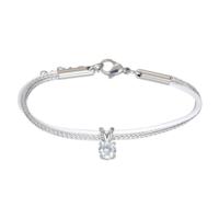 iXXXi Brace Armband met Stras Steentje Zilver / Wit