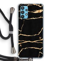 Gouden marmer: Samsung Galaxy A32 4G Transparant Hoesje met koord