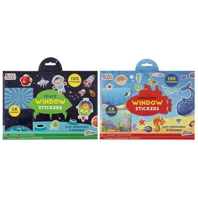 Creative Craft Group Raamstickers met 2 sticker scenes - eenhoorn, 100st.