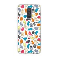 Kleurrijke katten: Samsung Galaxy A6 Plus (2018) Transparant Hoesje