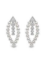 Yoko London boucles d'oreilles Raindrop Akoya en or blanc - Argent - thumbnail