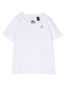 K Way Kids t-shirt en coton à patch logo - Blanc