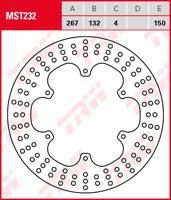 TRW remschijf "mst232" rotor mst232 rigid