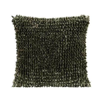 2e Halve Prijs Leen Bakker - Sierkussen Gabriel - Donker - 45x45 Cm - Polyester - Groen - 10x45x45 Cm