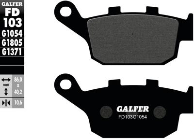 GALFER Brake pad fd103 g1054 organic