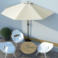 VidaXL Balkonparasol half met aluminium paal 300x155 cm zandkleurig - thumbnail