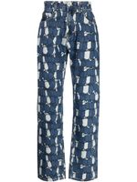 Billionaire Boys Club jean droit Gator à taille normale - Bleu - thumbnail