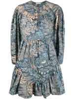 Ulla Johnson robe Leiko courte à fleurs - Bleu - thumbnail