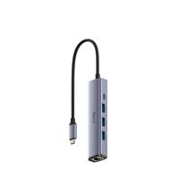 Cudy UH605 interface hub USB 3.2 Gen 1 (3.1 Gen 1) Type-C 5000 Mbit/s Grijs, Zilver