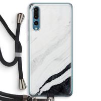 Elegante marmer: Huawei P20 Pro Transparant Hoesje met koord