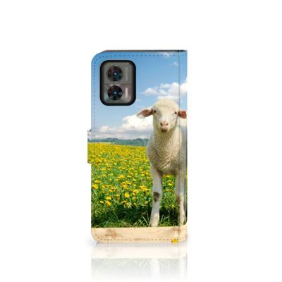 Motorola Edge 30 Neo | Telefoonhoesje | Met pasjeshouder | Schaap en Lammetje