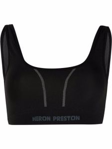 Heron Preston haut crop à logo en intarsia - Noir