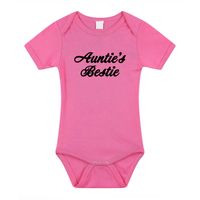 Aunties bestie cadeau baby rompertje roze meisjes - thumbnail