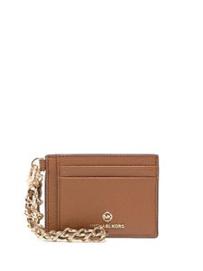 Michael Michael Kors porte-cartes en cuir à plaque logo - Marron