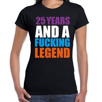 25 year legend / 25 jaar legende cadeau t-shirt zwart dames - thumbnail