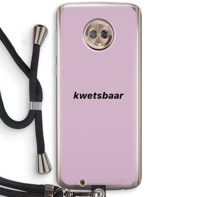 kwetsbaar: Motorola Moto G6 Transparant Hoesje met koord