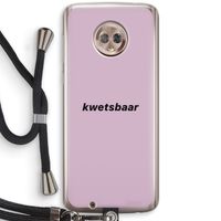 kwetsbaar: Motorola Moto G6 Transparant Hoesje met koord