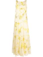 ERDEM robe longue Isla à fleurs - Tons neutres