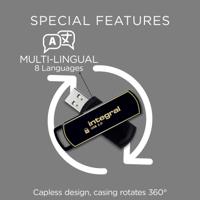 Integral INFD16GB360SEC3.0 USB flash drive 16 GB USB Type-A 3.2 Gen 1 (3.1 Gen 1) Zwart, Goud