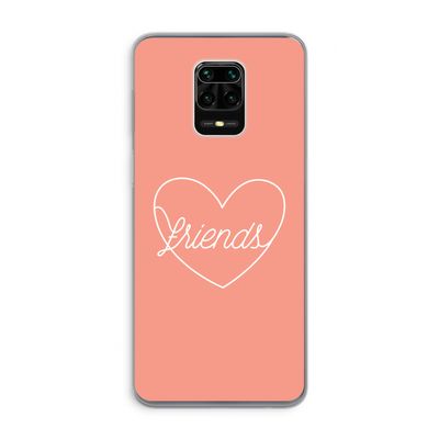 Friends heart: Xiaomi Redmi Note 9 Pro Transparant Hoesje