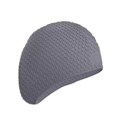 2 PC's siliconen waterdichte zwemmen Caps beschermen oren lang haar sport zwemmen Cap voor Adults(Gray)
