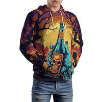 grafisch halloween-patroon herenmode 3d-print hoodie vakantie streetwear hoodies zwart hooded print fleece winter lente herfstdesigner sweatshirt met capuchon Lightinthebox