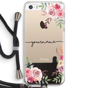Rozen: iPhone 5 / 5S / SE Transparant Hoesje met koord