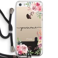 Rozen: iPhone 5 / 5S / SE Transparant Hoesje met koord