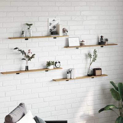 Boekenplank Bord 4 pcs Bruin 100 x 40 x 1.5cm Spaanplaat