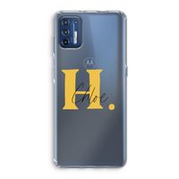 Amber Script: Motorola Moto G9 Plus Transparant Hoesje