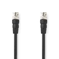 Nedis CVGL01000BK20 Bnc-videokabel Bnc Male Bnc Male Vernikkeld 75 Ohm 2.00 M Rond Pvc Zwart Label