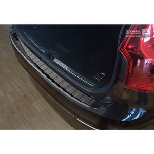Zwart-Chroom RVS Bumper beschermer passend voor Volvo V90 9/2016- 'Ribs' AV251017