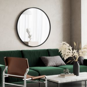 Umbra Ronde Spiegel 'Hub' 94cm, kleur Zwart