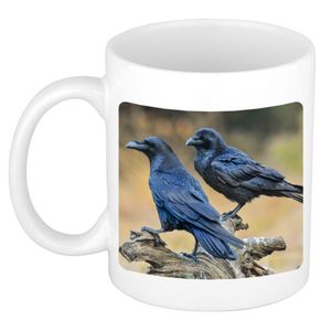 Foto mok raaf mok / beker 300 ml - Cadeau vogels liefhebber