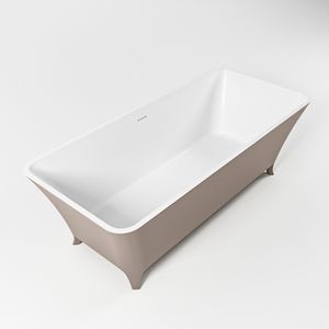 Vrijstaand bad Mondiaz Lundy | 170x75 cm | Solid surface | Ovaal | Smoke - Talc