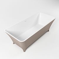 Vrijstaand bad Mondiaz Lundy | 170x75 cm | Solid surface | Ovaal | Smoke - Talc