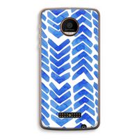 Blauwe pijlen: Motorola Moto Z Force Transparant Hoesje