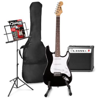 MAX GigKit elektrische gitaar set met o.a. muziek- en gitaarstandaard