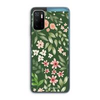 Botanical green sweet flower heaven: Xiaomi Poco M3 Pro 5G Transparant Hoesje