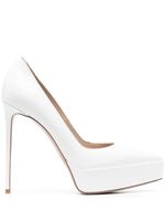 Le Silla escarpins Uma 130 mm en cuir - Blanc - thumbnail