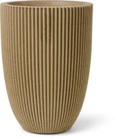 Capi nature groove nl elegant laag vaas 34x46 cm beige