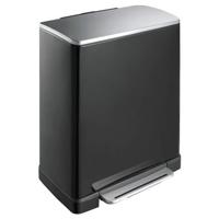 EKO - Europe E-Cube Step Bin 50L Rechthoekig Zwart - thumbnail