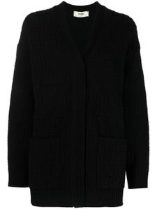 FENDI cardigan à motif FF embossé - Noir