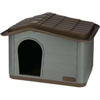 House for Cats Paola Eco Kerbl - 60 x 51 x 41 cm - grigio e marrone - plastica riciclata