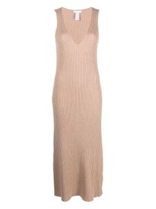 ERES robe longue sans manches en maille nervurée - Tons neutres
