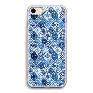 Blauw motief: iPhone 7 Transparant Hoesje