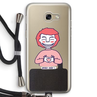 Hartje: Samsung Galaxy A5 (2017) Transparant Hoesje met koord