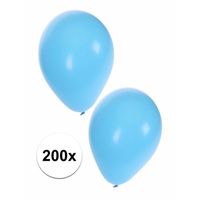 200x Lichtblauwe geboorte jongen ballonnen   -