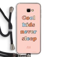 Cool Kids Never Sleep: Samsung Galaxy J4 Plus Transparant Hoesje met koord