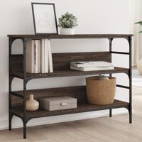 Wandtafel 100x32x75 cm bewerkt hout bruin eikenkleur - thumbnail